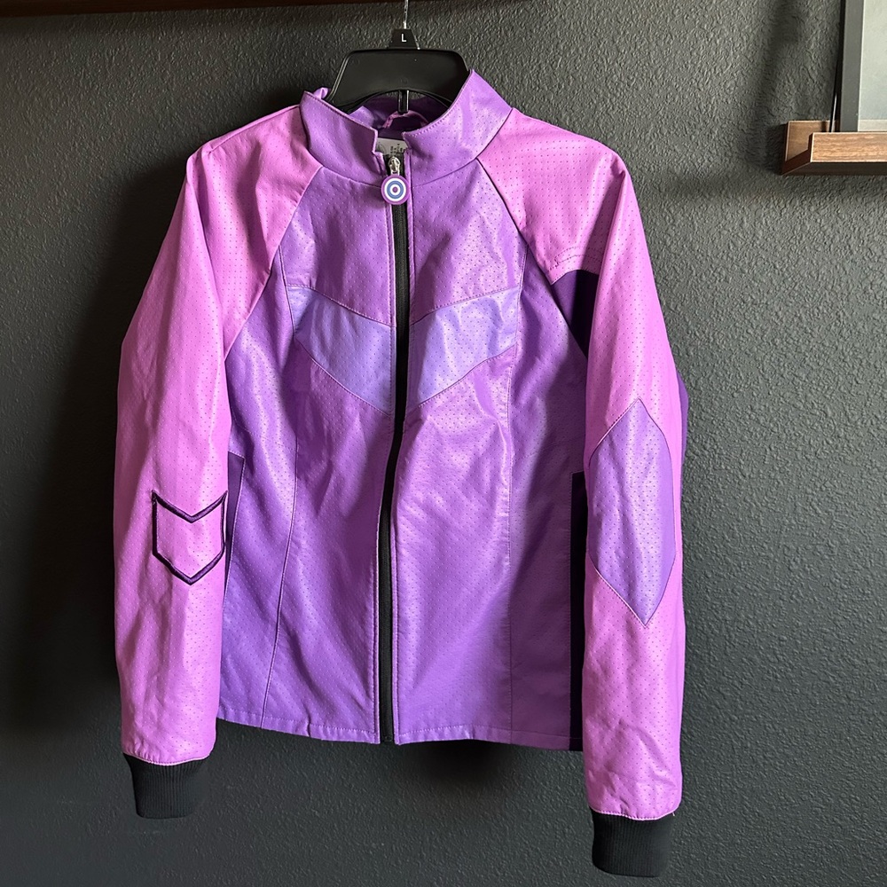 Disney Hawkeye Women's Purple Pleather Jacket